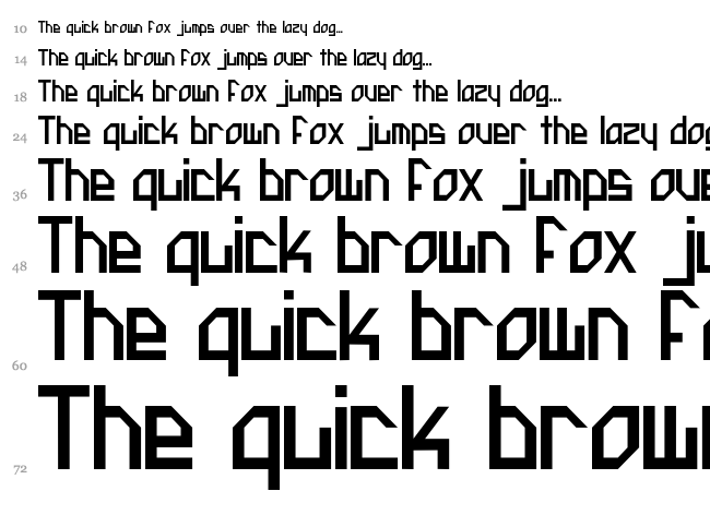 Protocol Update font waterfall