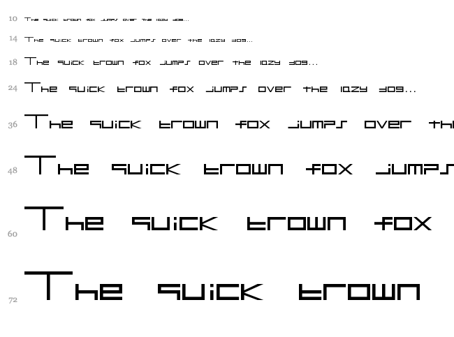 BTSE PS2 font waterfall