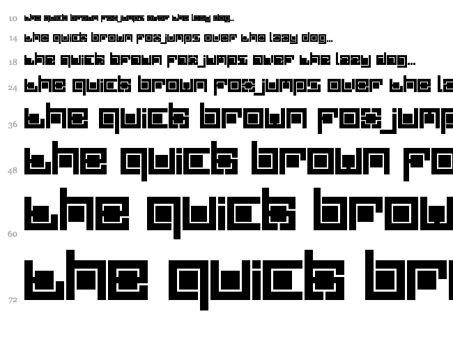 Quadro font waterfall