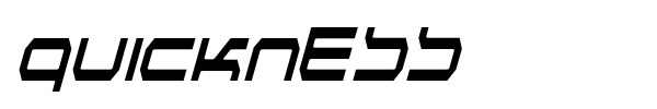 Quickness font