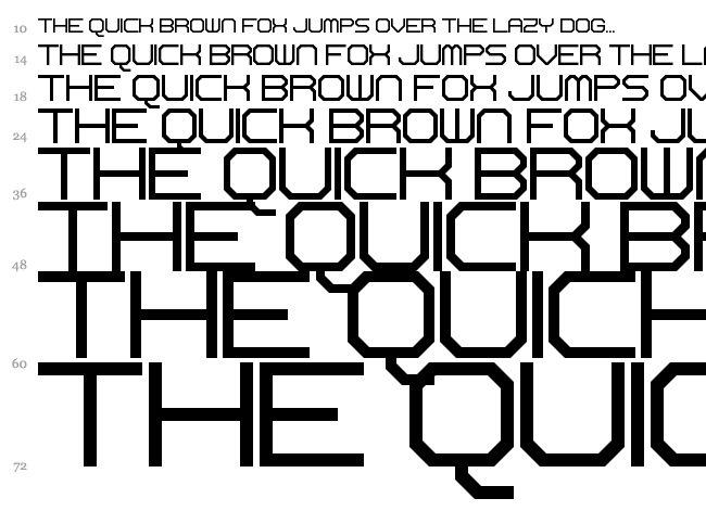 Reactor Sans font waterfall
