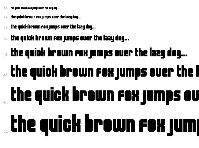 Released font waterfall