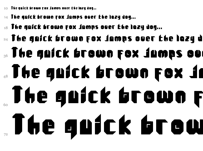 Renica font waterfall