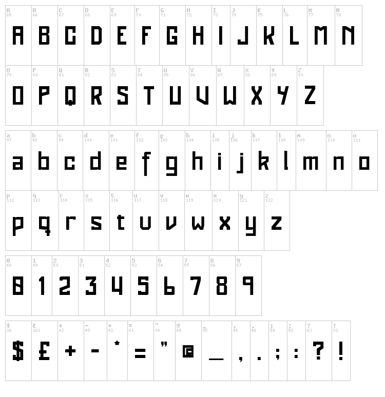 Replay font map