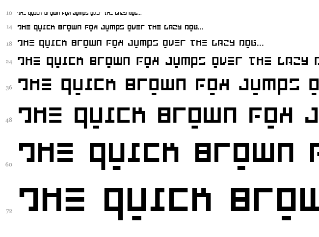 Repulsor font waterfall