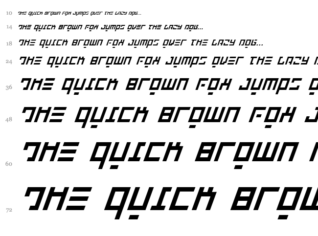 Repulsor font waterfall