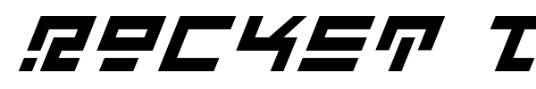 Rocket Type font preview