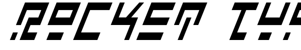 Rocket Type font preview