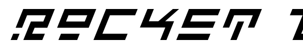 Rocket Type font preview