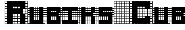 Rubiks Cube font