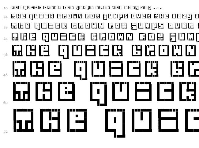 Silverbloc font waterfall
