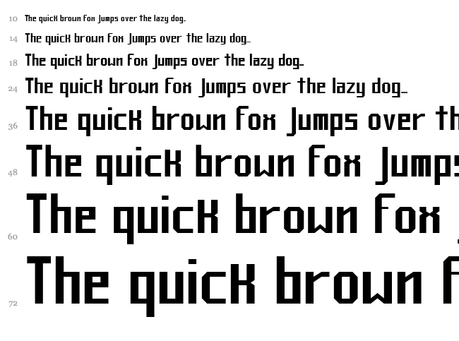 Skyline font waterfall