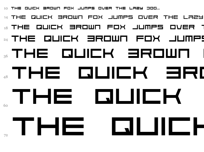 Solaria font waterfall