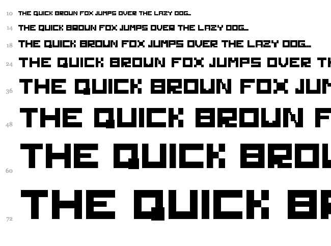 Solid font waterfall