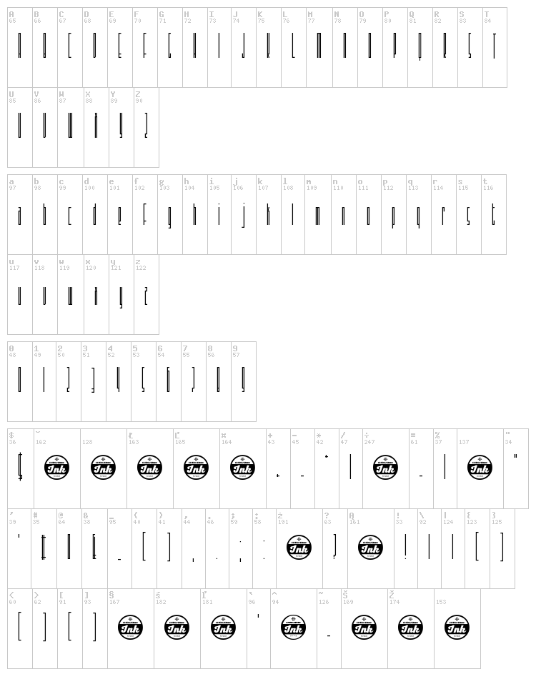Sothin font map