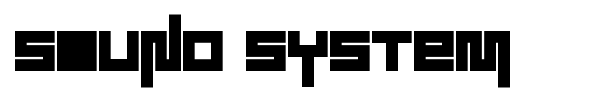 Sound System font