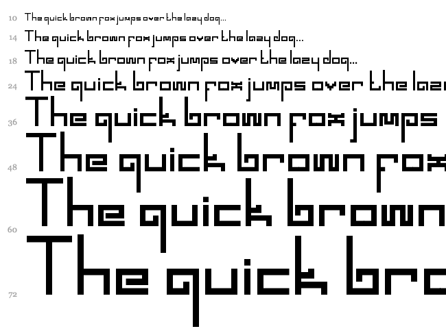 Spaceworm font waterfall