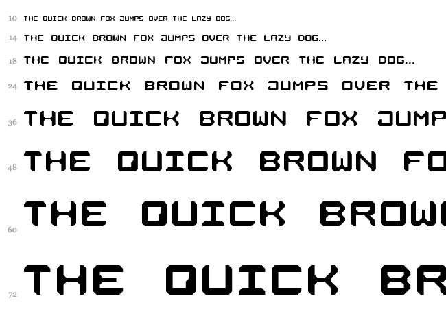 Square Metal-7 font waterfall