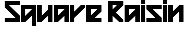 Square Raising font