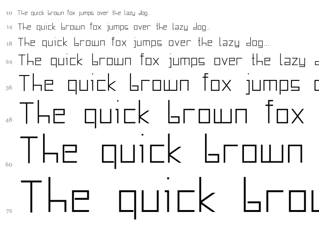 SquareBox font waterfall
