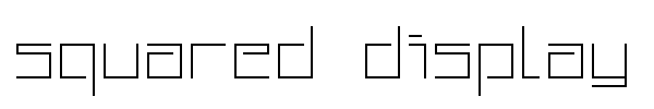Squared Display font