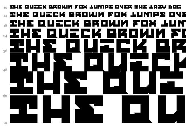 Street Robot Slab font waterfall