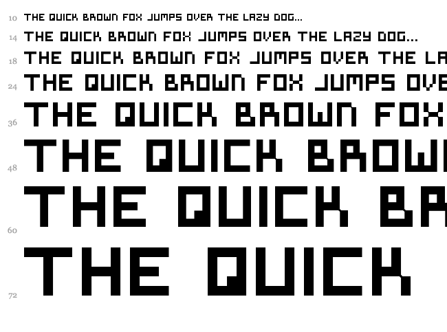 Symtext font waterfall
