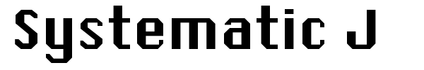 Systematic J font