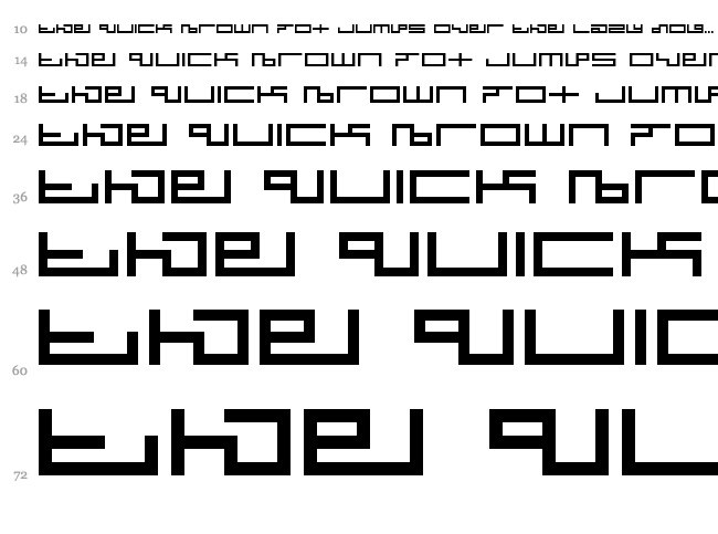 Tegma font waterfall