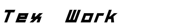 Tex Work font