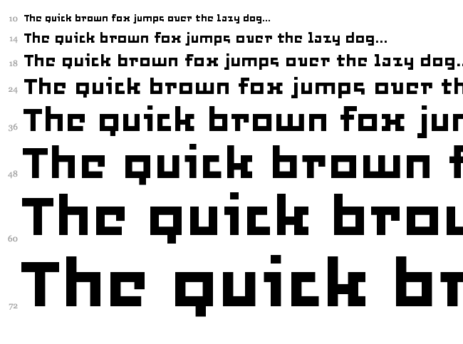 Thirtysix font waterfall
