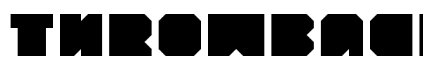 Throwback font