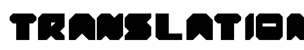 Translation font