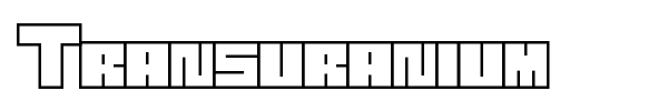 Transuranium font