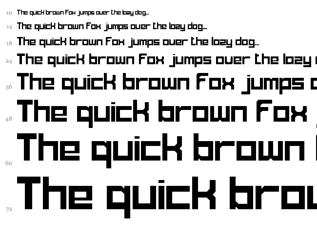 Trompus font waterfall