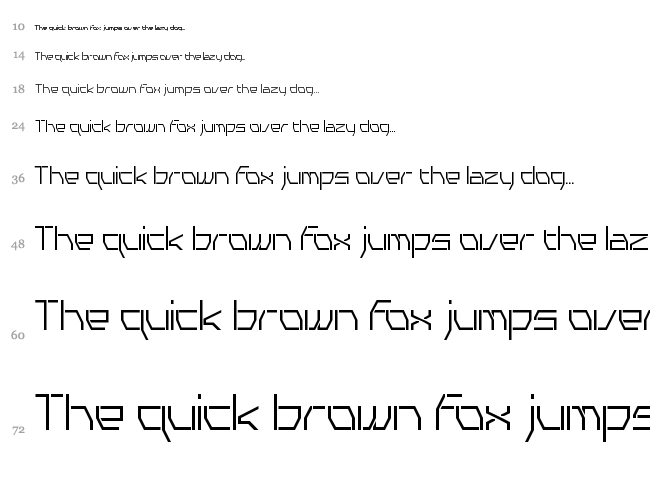 Tyro font waterfall