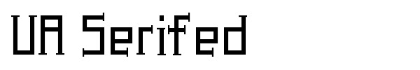 UA Serifed font
