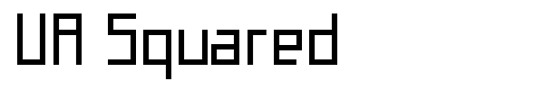 UA Squared font