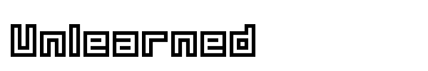 Unlearned font