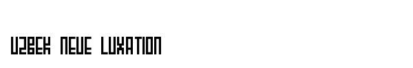 Uzbek Neue Luxation font