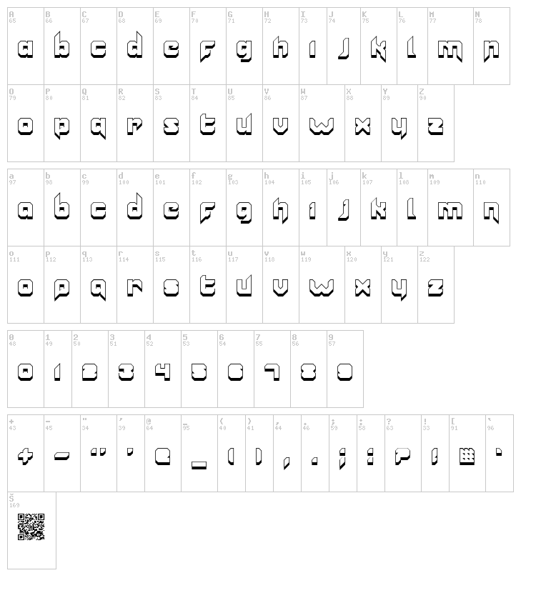 Vannoidyk font map
