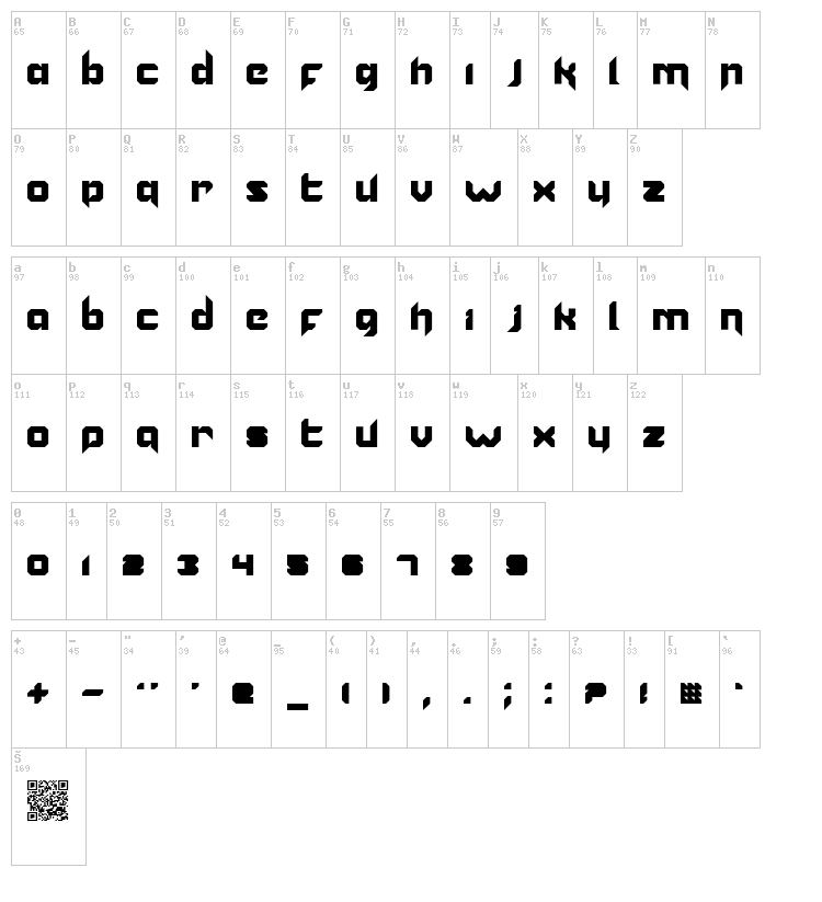 Vannoidyk font map
