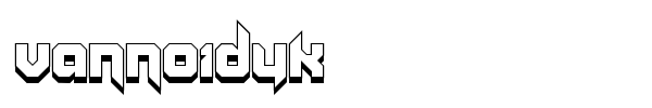 Vannoidyk font preview