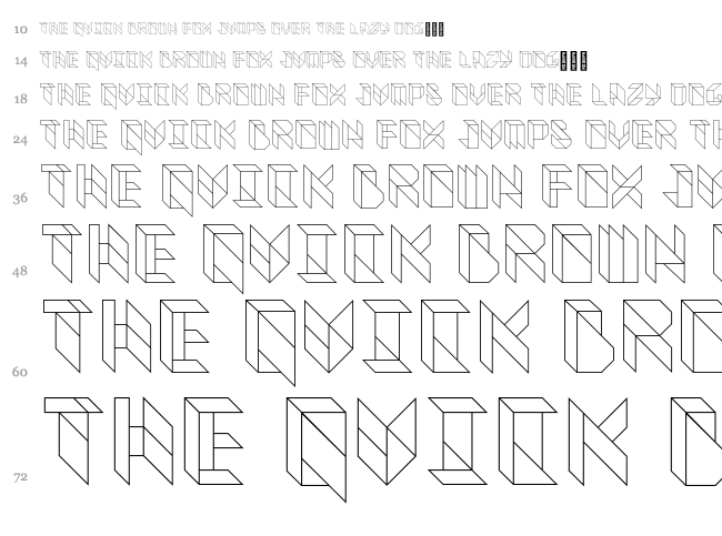 Vitreous font waterfall