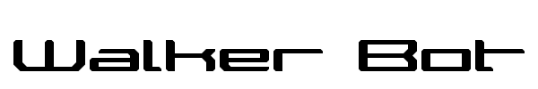 Walker Bot LDR font