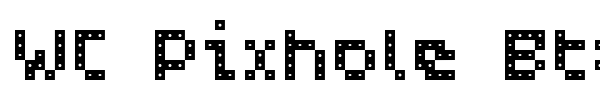 WC Pixhole Bta font