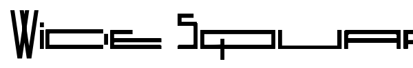 Wide Square font