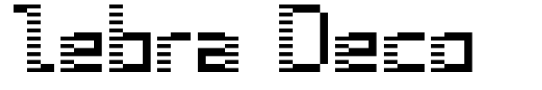 Zebra Deco font