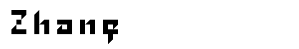 Zhang font