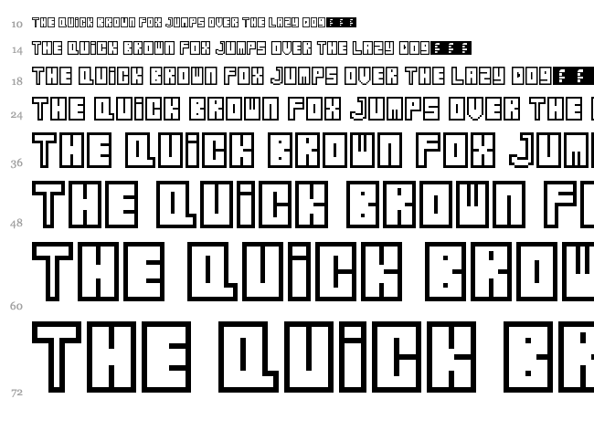 Zipper font waterfall